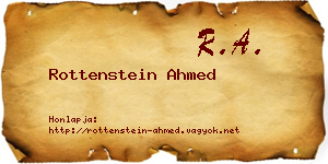 Rottenstein Ahmed névjegykártya